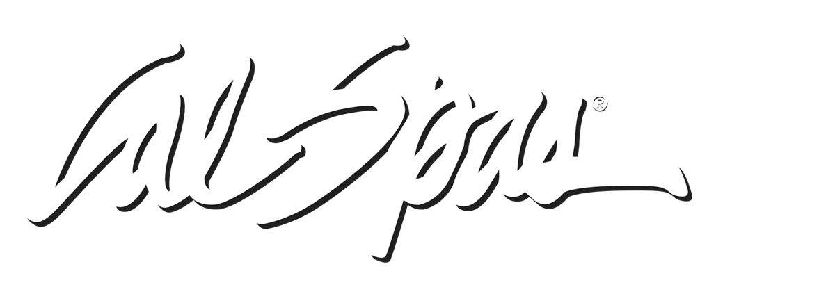 Calspas White logo hot tubs spas for sale Glenwood Springs