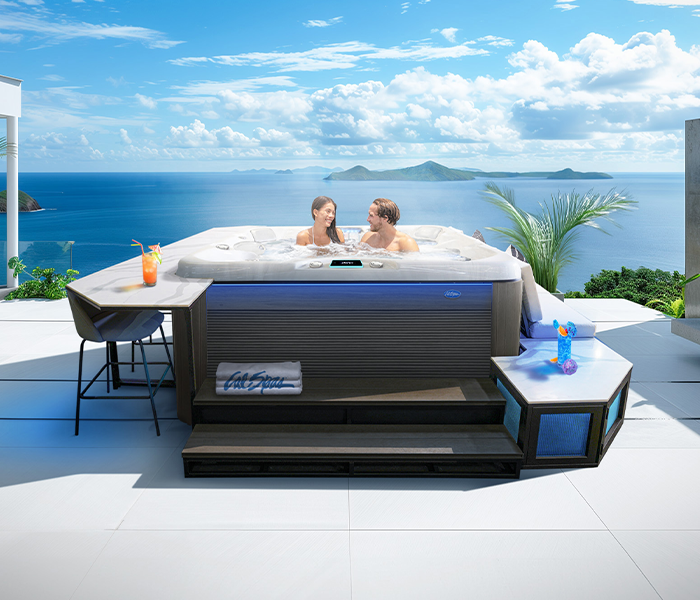 Calspas hot tub being used in a family setting - Glenwood Springs